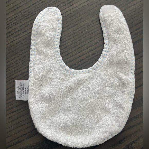 3Marthas Seersucker Bunny Baby Bib - Picture 2 of 4